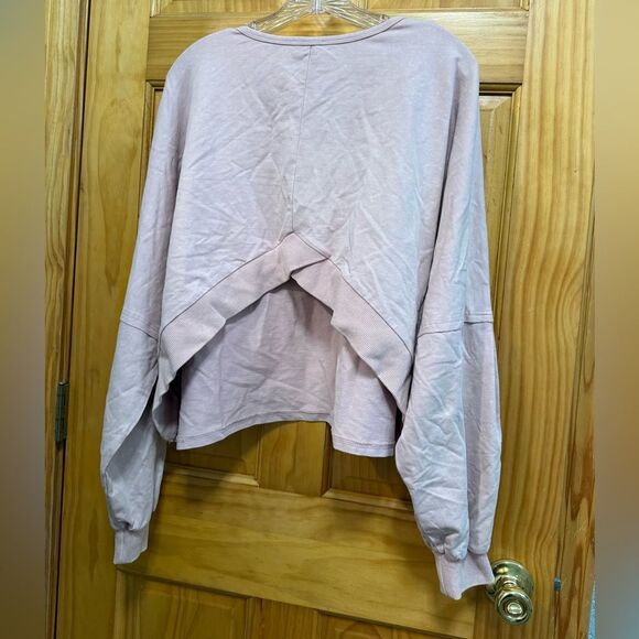 Pink Lily blush pink cropped sweatshirt with back detailing size S - Picture 5 of 7